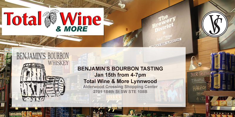 Benjamin\'s Bourbon Tasting at Total Wine in Lynnwood today from 4-7